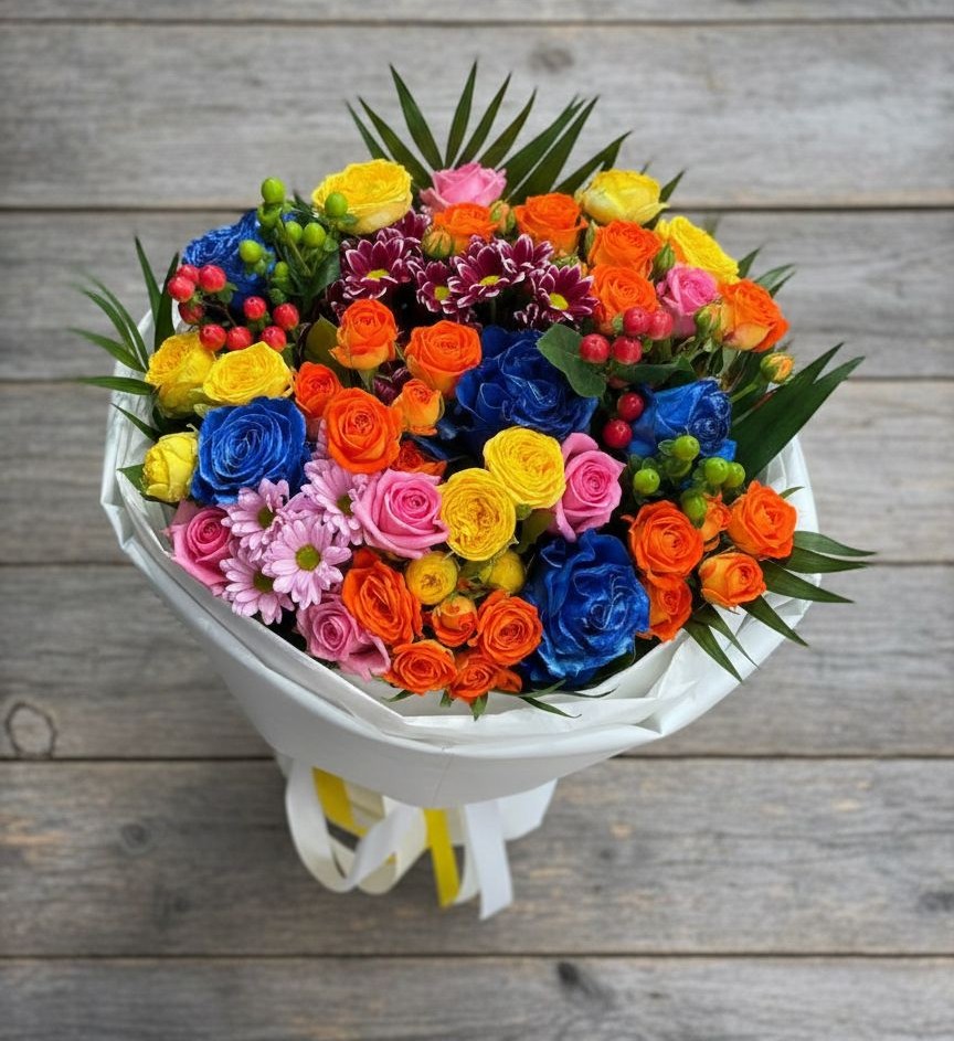 Букет цветов из: Розы и Хризантемы в Моршанске