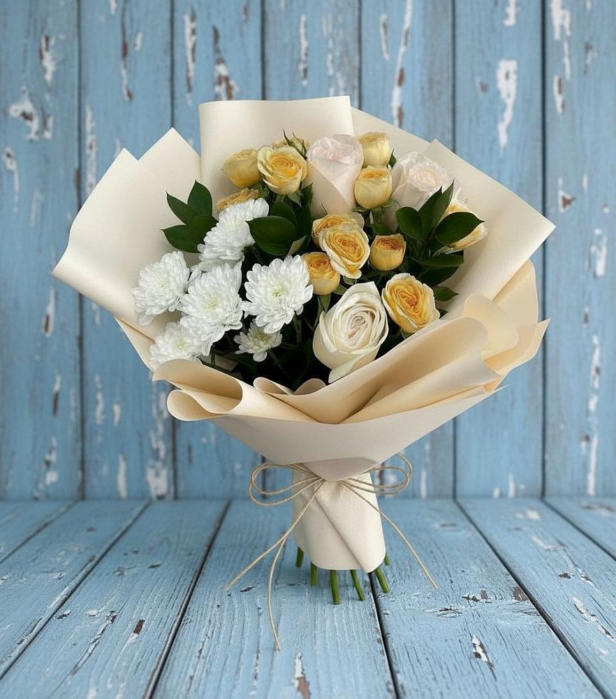 Букет цветов из: Розы и Хризантемы в Моршанске