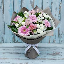Букет цветов из:  Герберы, Альстромерии и Хризантемы #REPLACE_PRED# Моршанске