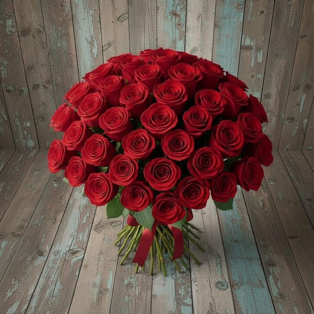 Букет 55 Красных роз Фридом в Моршанске