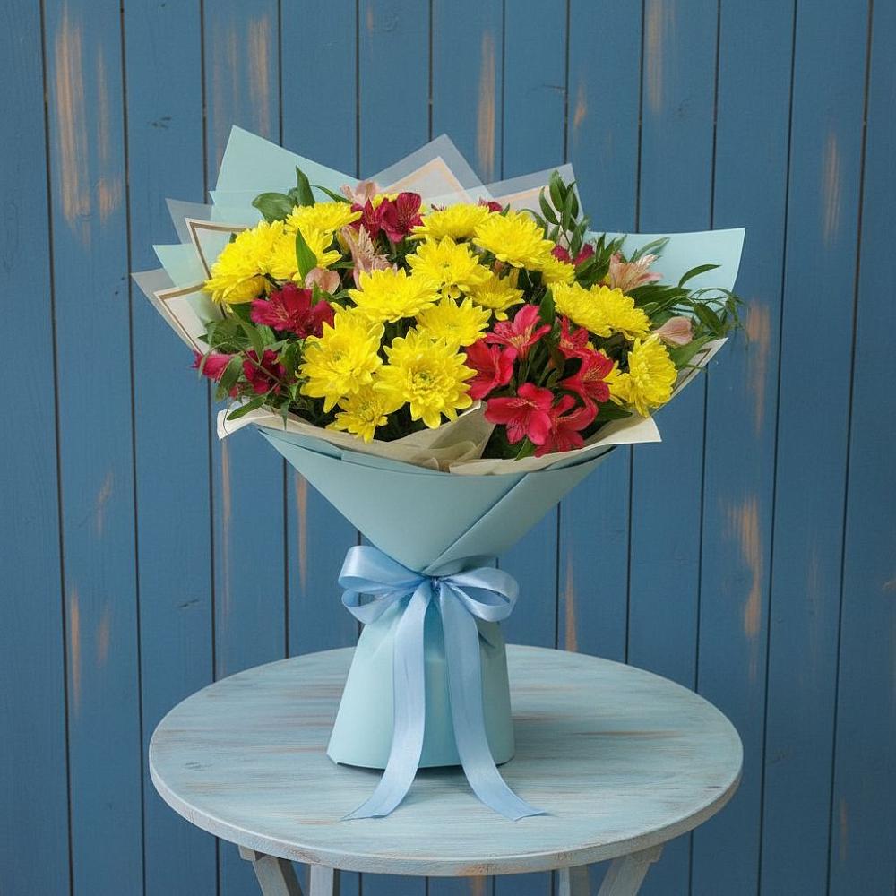 Букет цветов из: Альстромерии и Хризантемы в Моршанске