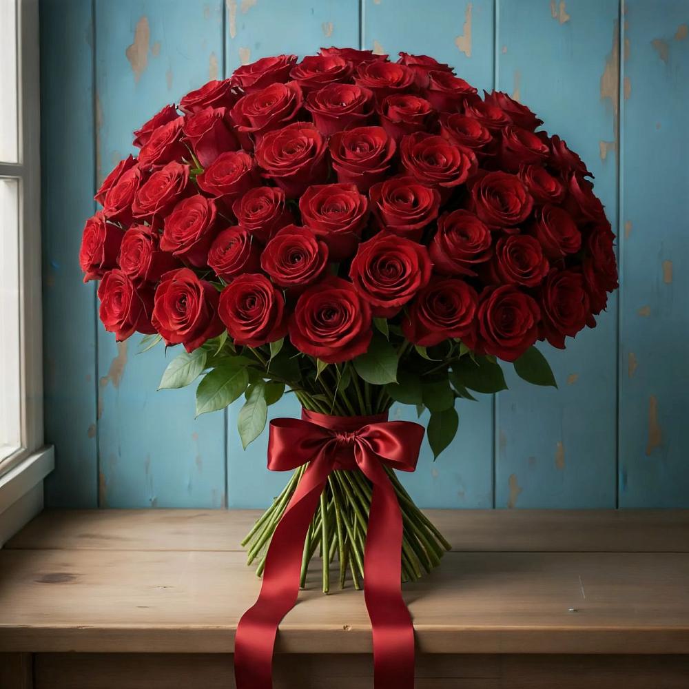 Букет Красные розы Блэк Меджик в Моршанске