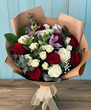 Букет цветов из:  Розы и Альстромерии в Моршанске
