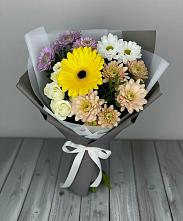 Букет цветов из:  Розы, Герберы и Хризантемы #REPLACE_PRED# Моршанске