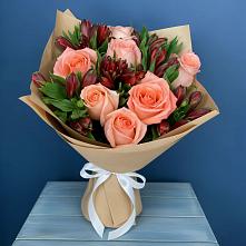 Букет цветов из:  Розы и Альстромерии в Моршанске