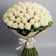 Букет 101 беля роза Белоснежка в Моршанске