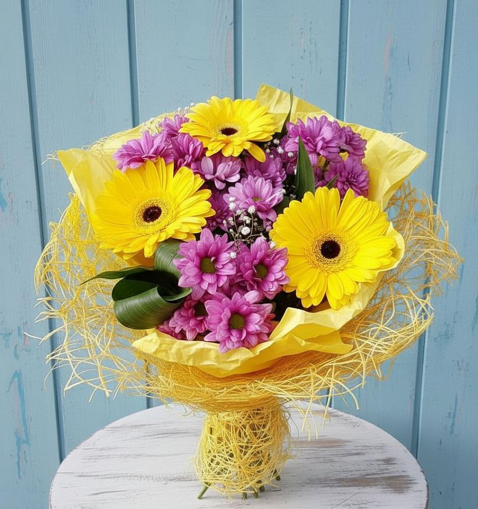 Букет цветов из: Хризантемы и Герберы в Моршанске