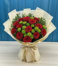 Букет цветов из:  Розы и Хризантемы #REPLACE_PRED# Моршанске