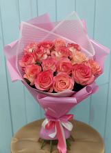 Букет 15 Розовых роз Равель в Моршанске