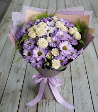 Букет цветов из:  Хризантемы и Розы в Моршанске